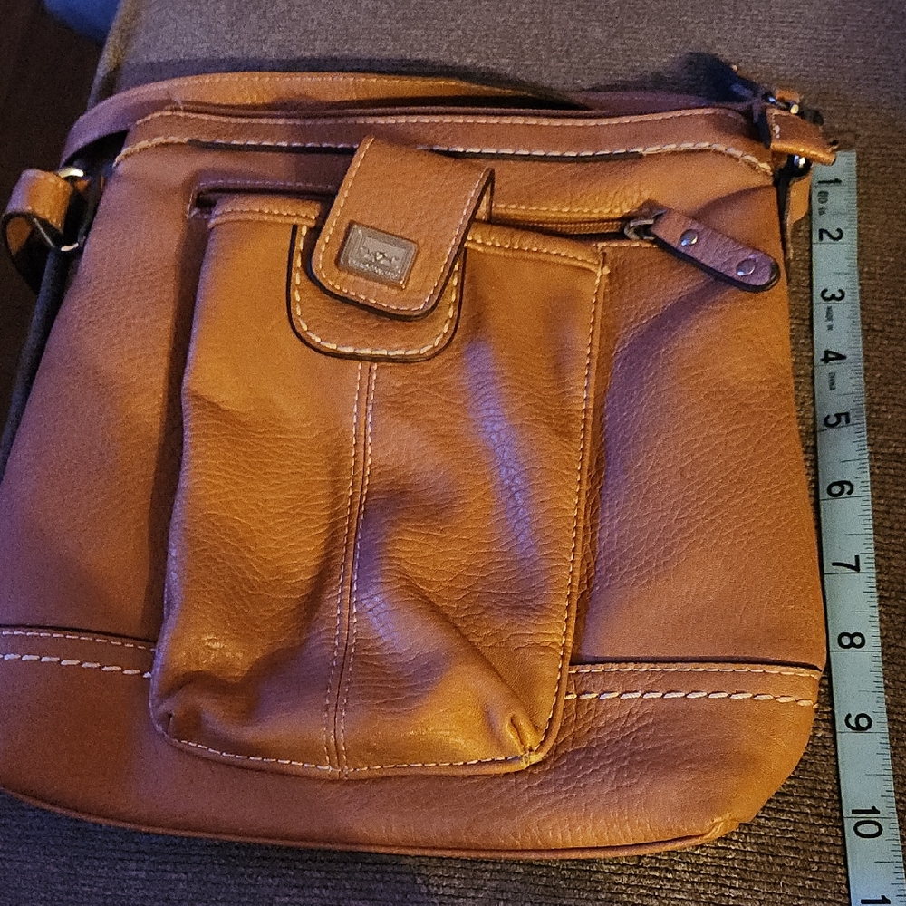 b.o.c.Tan Leather Crossbody Bag